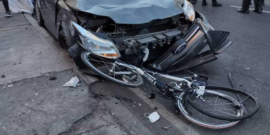 Un grupo de peregrinos que caminaban y andaban en bicicleta fueron atropellados por un automovilista en estado de ebriedad en Tlalpan