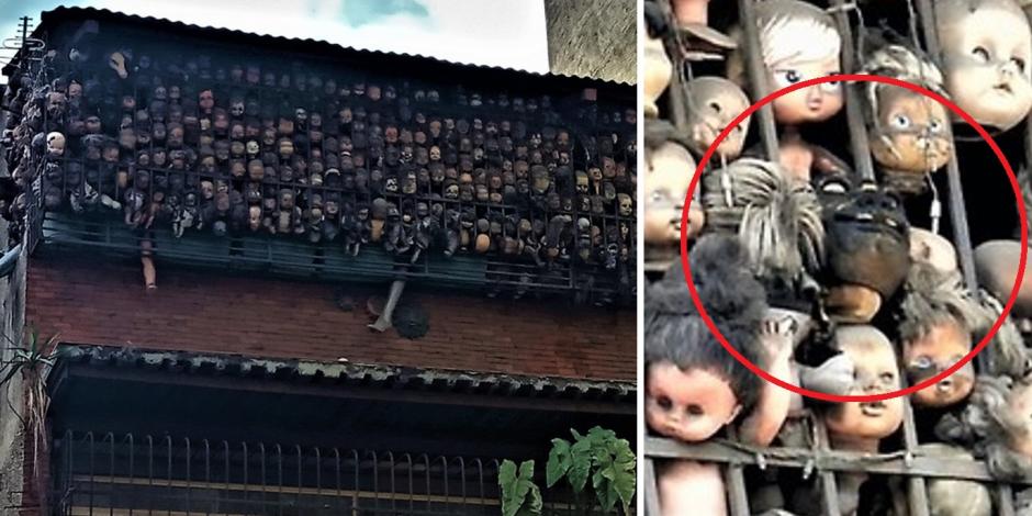 Una casa en Caracas, Venezuela, está "decorada" con cabezas de muñecas
