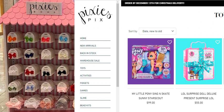 Pixie y su mamá tienen una empresa en la que venden juguetes