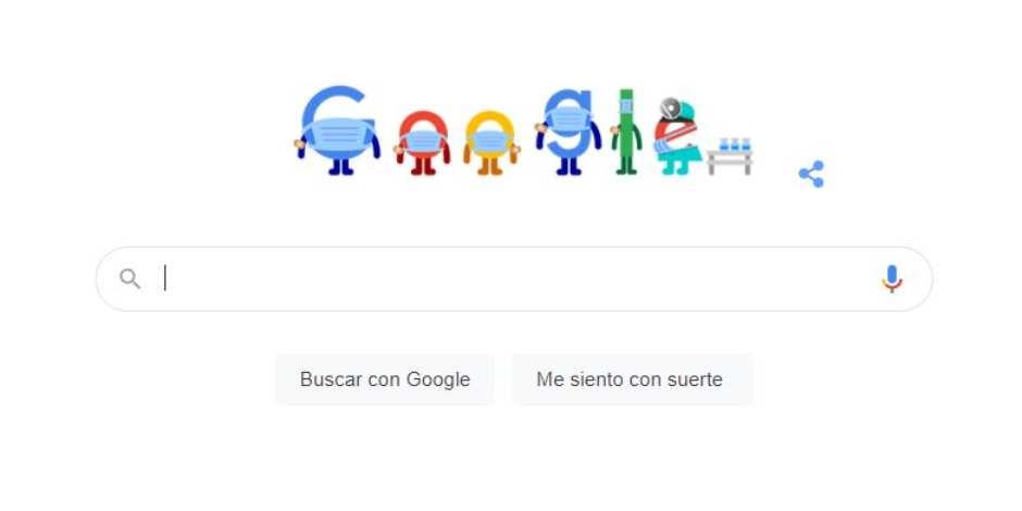 Google decidió realizar un doodle para concientizar en México y en otras partes del mundo sobre la prevención COVID-19.