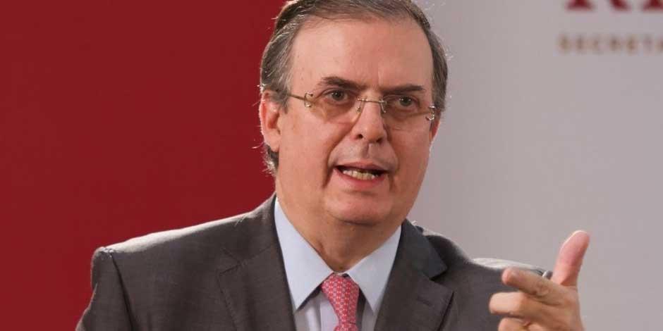 El canciller, Marcelo Ebrard, señaló que el INE busca posponer la alta aprobación de AMLO