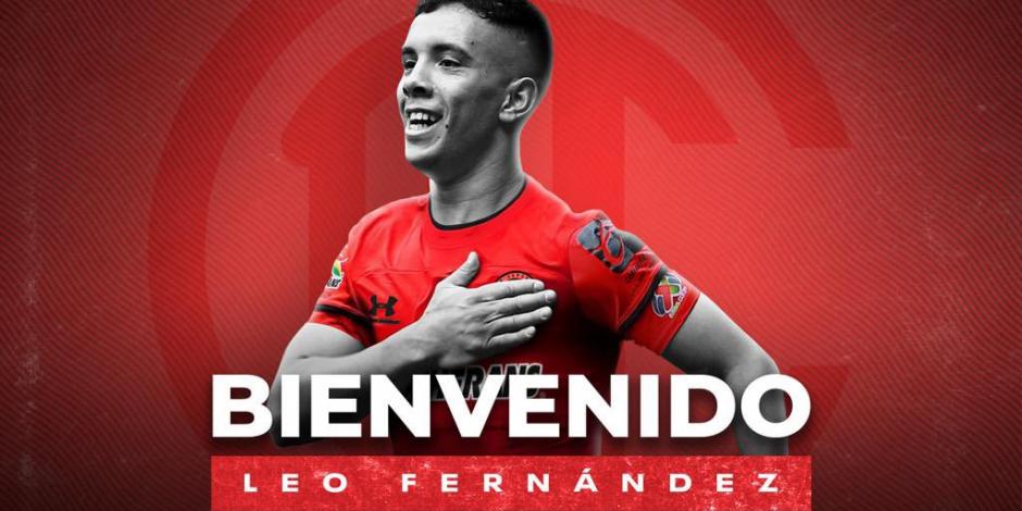 Leo Fernández regresó al Toluca de cara al próximo torneo