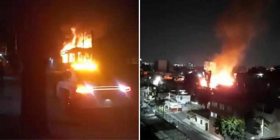 En redes sociales circularon videos del incendio registrado en avenida Montevideo.