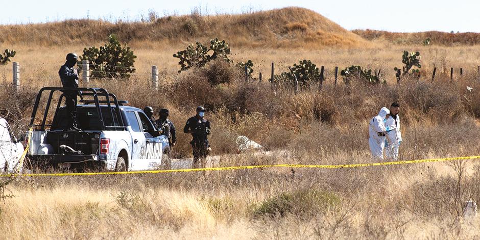 Dos mujeres fueron localizadas sin vida, en la carretera que va de Morelos a Zacatecas, ayer.