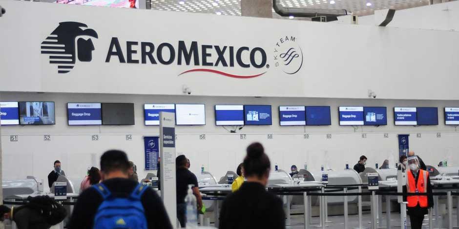 Aeroméxico reportó más vuelos cancelados este martes.