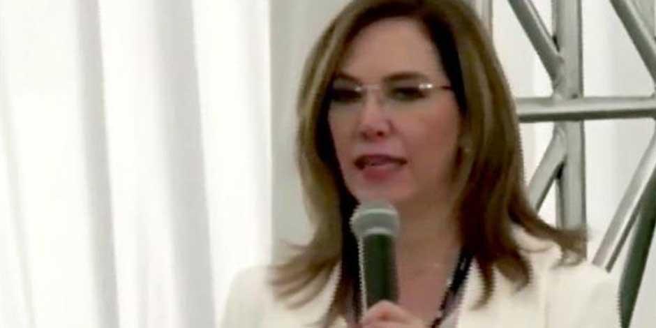 En la imagen, la Comisionada Presidenta del INAI Blanca Lilia Ibarra Cadena