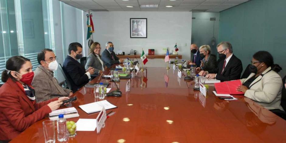 Reunión de trabajo entre Rocío Nahle, secretaria de Energía del Gobierno de México y su homóloga de Estados Unidos, la secretaria Jennifer Granholm.