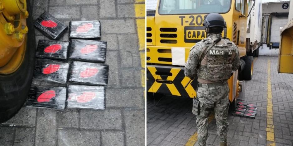 La Secretaría de Marina decomisó la cocaína halalda en latas de sardina.