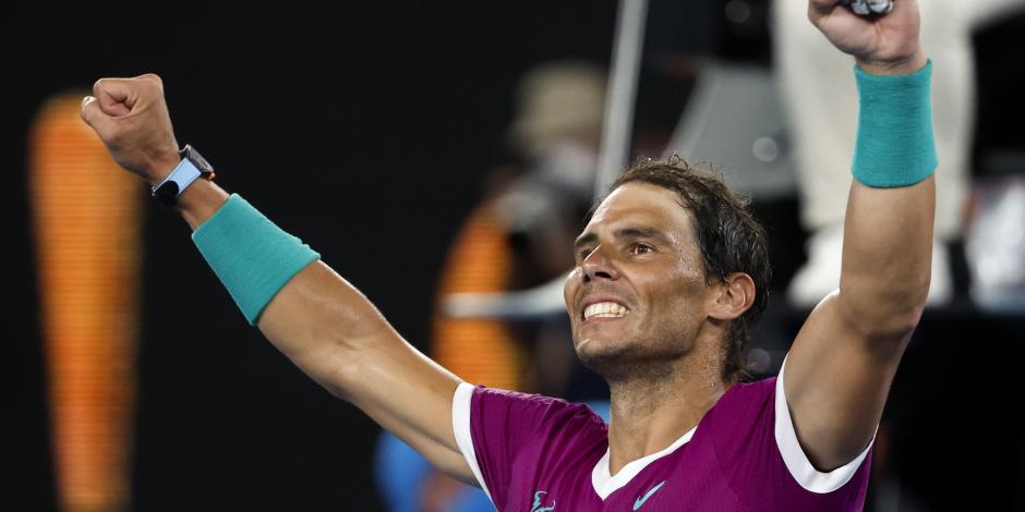 Rafael Nadal celebra un triunfo en el Abierto de Australia