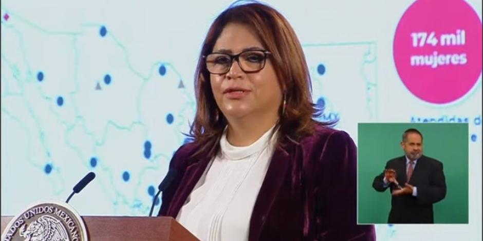Fabiola Alanís Sámano, titular de la Comisión Nacional para Prevenir y Erradicar la Violencia contra las Mujeres (Conavim) de la Secretaría de Gobernación (Segob).