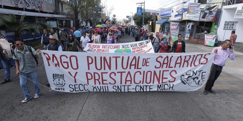 Fracción de CNTE llama a protesta en Michoacán