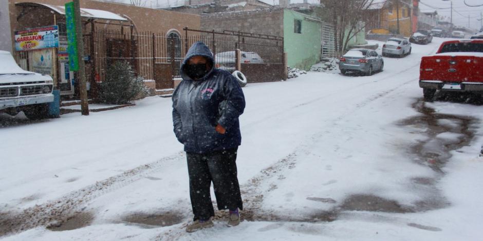 En redes sociales circularon imágenes de las nevadas en cinco estados de la República