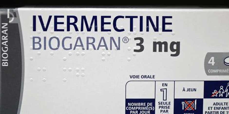 Una caja del medicamento Ivermectina, fabricada por Biogaran