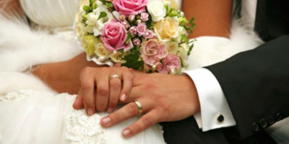 Inegi dio cifras de los matrimonios en México en el año anterior.