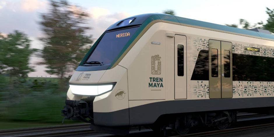 Así se verá el primer convoy del Tren Maya que llegará a México el 8 de julio.