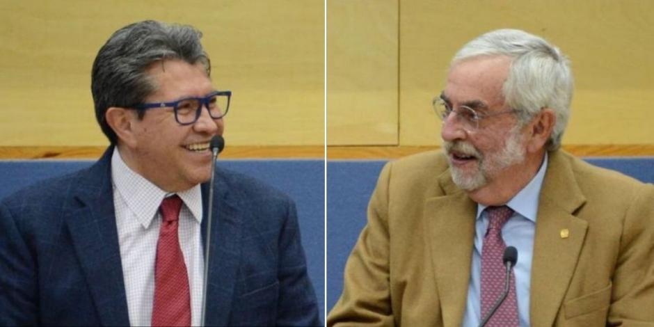 Ricardo Monreal y Enrique Graue durante la reunión que sostuvieron este lunes.