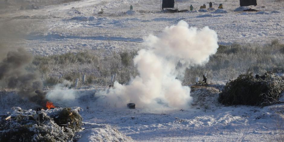 Grupos rusos realizan maniobras militares en conjunto con Bielorrusia en Gozhsky.