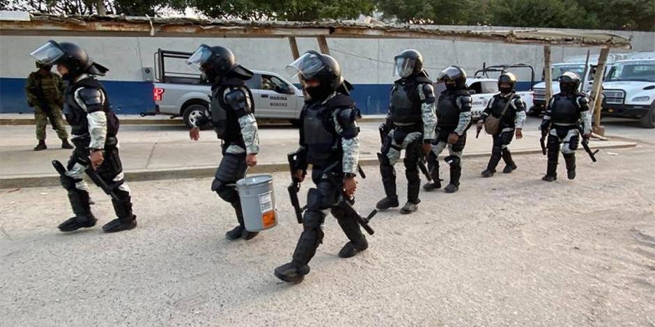 Se reforzó la seguridad por parte del personal de la Secretaría de Marina, Ejército Mexicano, Guardia Nacional y Policía Municipal.
