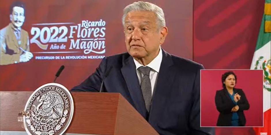 Andrés Manuel López Obrador (AMLO) este miércoles 23 de febrero en Palacio Nacional.