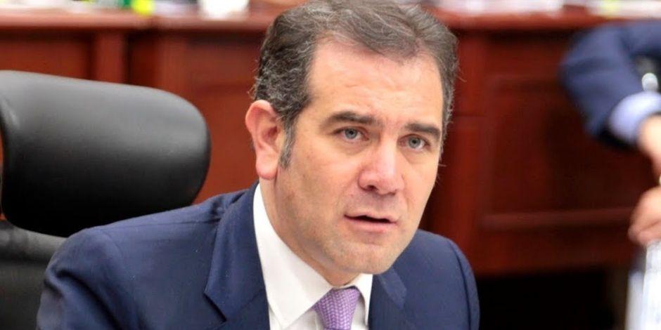El consejero presidente del Instituto Nacional Electoral (INE), Lorenzo Córdova,