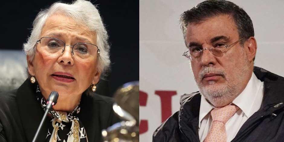 Olga Sánchez Cordero, presidenta de la Mesa Directiva del Senado y Julio Scherer Ibarra, exconsejero jurídico de la Presidencia