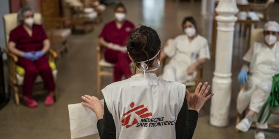 Miembros de la organización Médicos Sin Fronteras afectados por la guerra