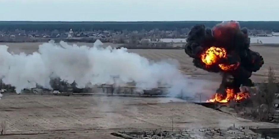 Ucrania compartió un video sobre el derribo de un helicóptero con ocupantes rusos.
