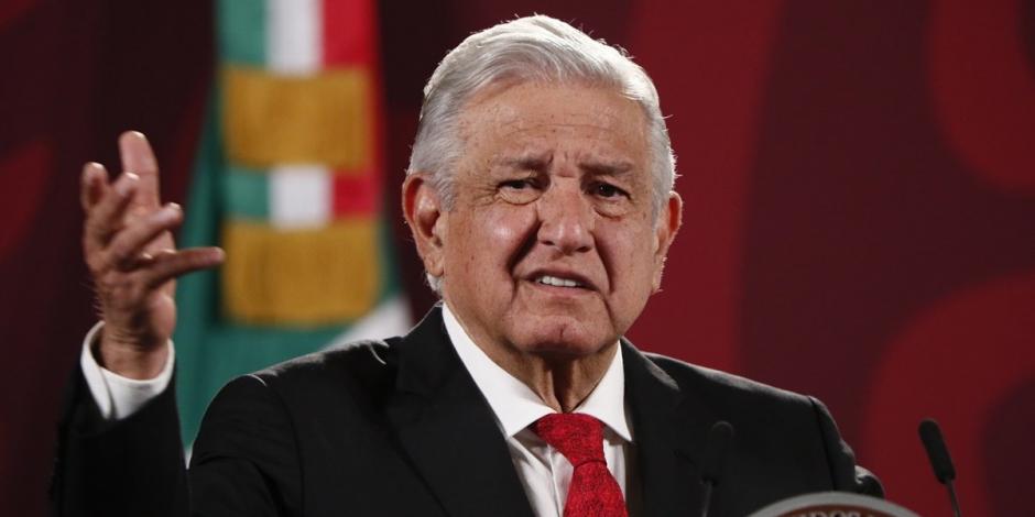 Andrés Manuel López Obrador, Presidente de México, en conferencia.
