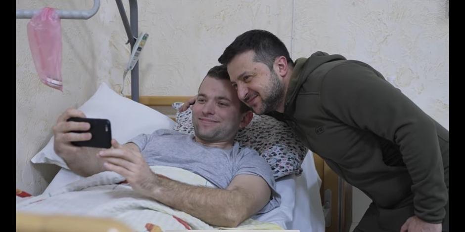 Volodimir Zelenski, visitó a decenas de soldados heridos