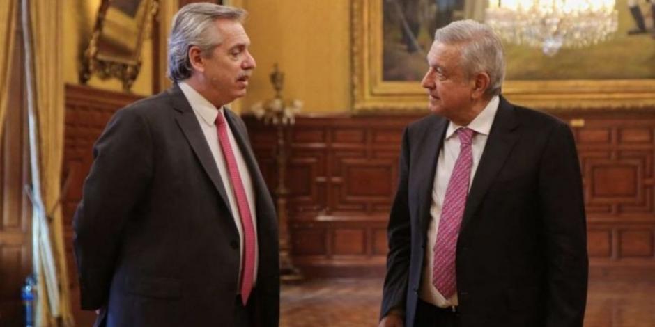Andrés Manuel López Obrador, Presidente de México, con su homólogo de Argentina, Alberto Fernández,