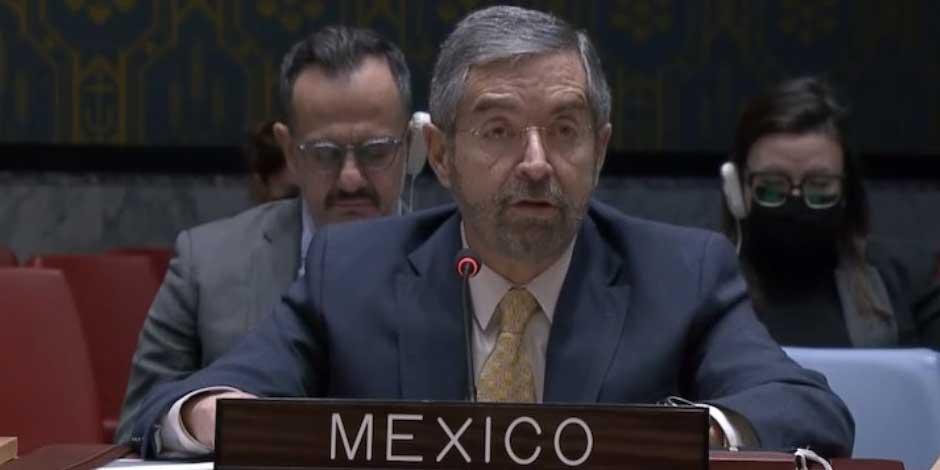 El representante permanente de México ante la ONU, Juan Ramón de la Fuente