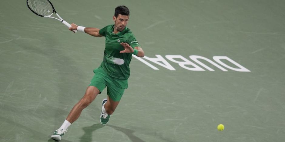 Djokovic, el mes pasado, en el ATP 500 de Dubái.