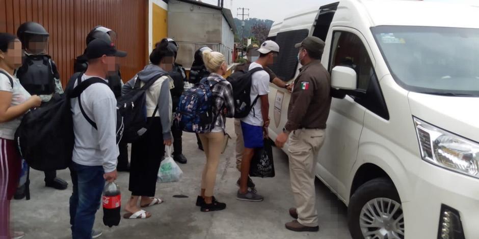INM rescata a 150 migrantes en Chiapas.