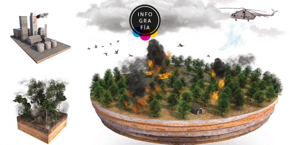 Incendios forestales están arrasando al menos 4,200 hectáreas