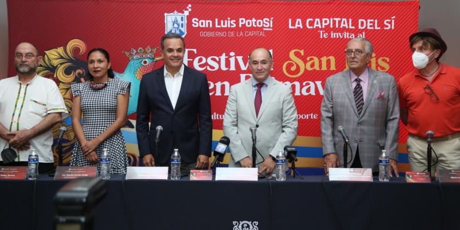 Autoridades al hacer el anuncio del festival en el estado de San Luis Potosí.