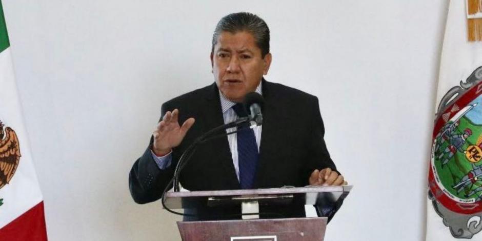 David Monreal, gobernador de Zacatecas, durante la presentación de avances de la estrategia de seguridad Plan Zacatecas II.