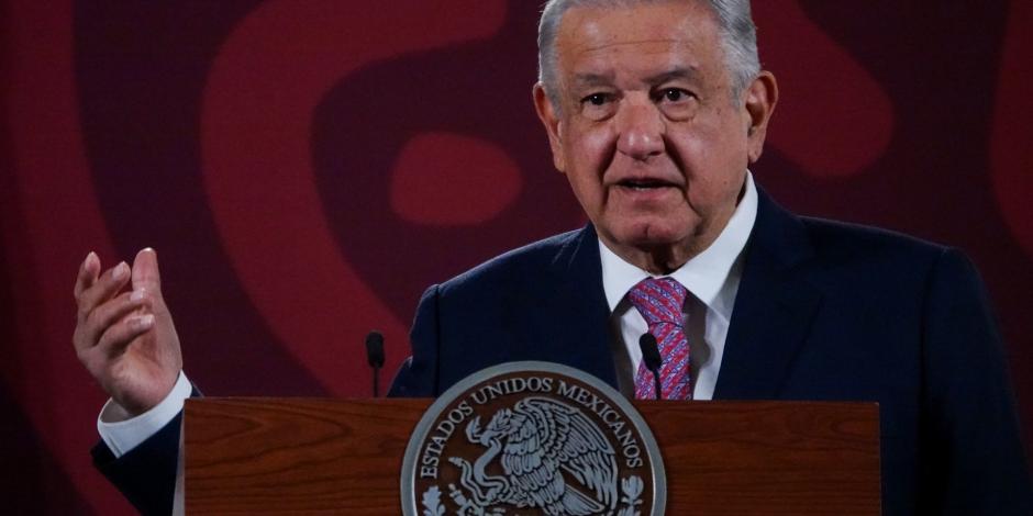 Presidente de México Andrés Manuel López Obrador durante la conferencia matutina