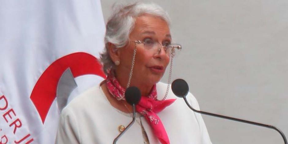 Olga Sánchez Cordero, presidenta de la Mesa Directiva del Senado de la República