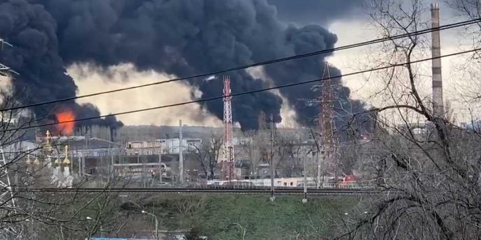 Atacan con misiles una refinería en la ciudad de Odesa, en Ucrania