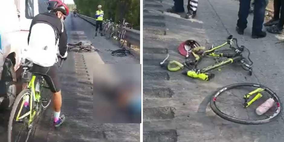Dos ciclistas perdieron la vida en la México-Querétaro