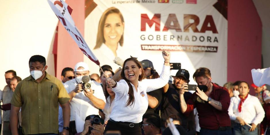 Mara Lezama candidata a la gubernatura del Estado de la coalición “Juntos Hacemos Historia”,