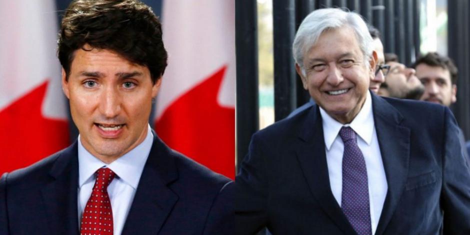Justin Trudeau, Primer Ministro de Canadá y Andrés Manuel López Obrador, Presidente de México.