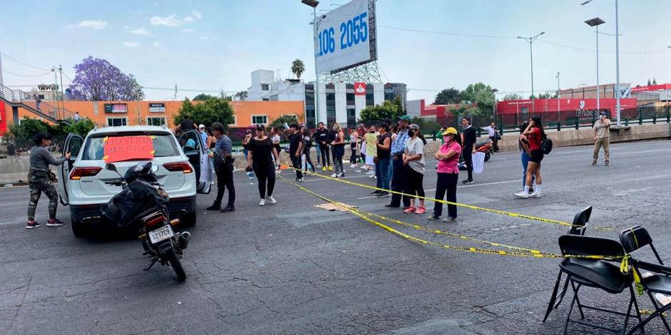La protesta se extendió por varias horas a la altura del Parque Naucalli, con dirección a la Ciudad de México