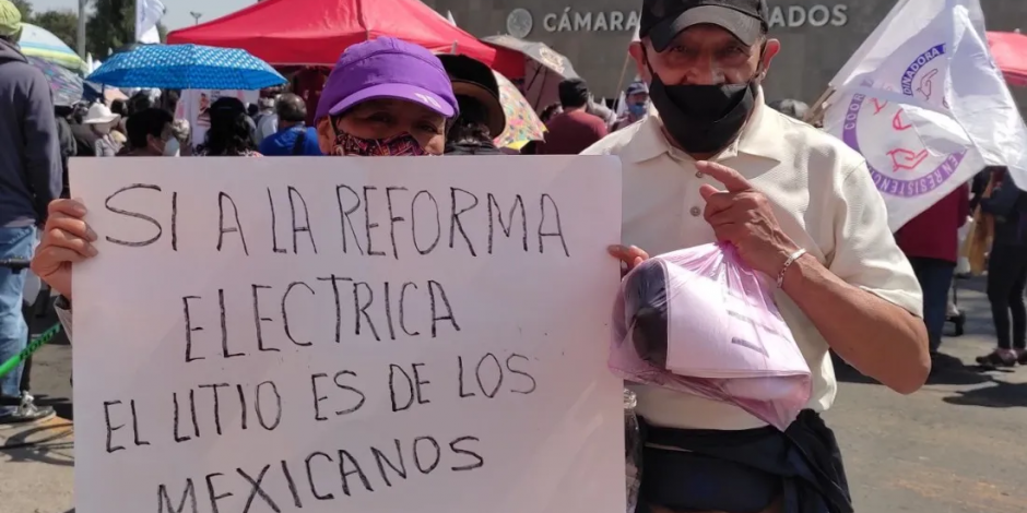 Marcha en apoyo de la Reforma Eléctrica.