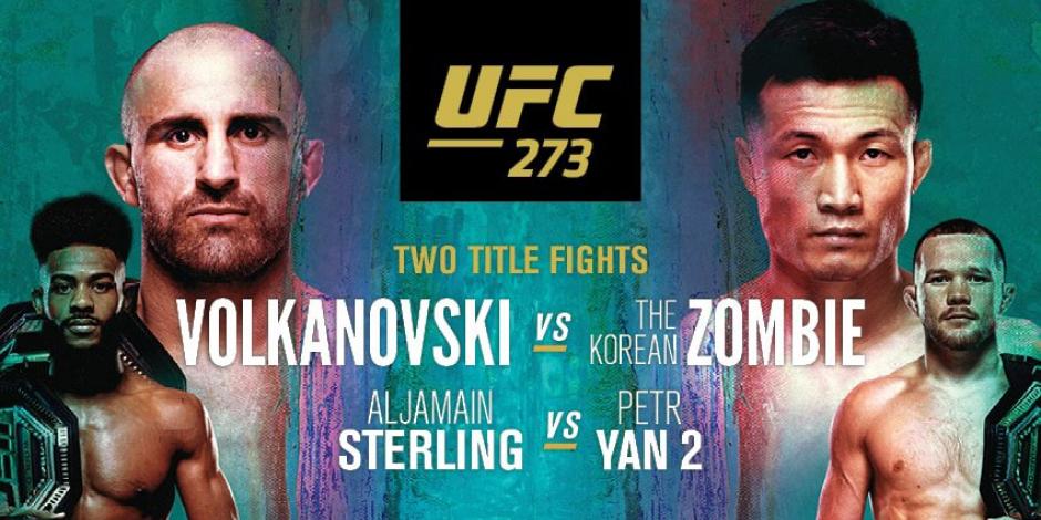 La cartelera del UFC 273 tiene como pelea principal la de Alexander Volkanovski vs "The Korean Zombi".