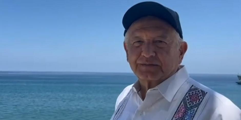 Andrés Manuel López Obrador, Presidente de México, en su mensaje en video desde las Islas Marías.