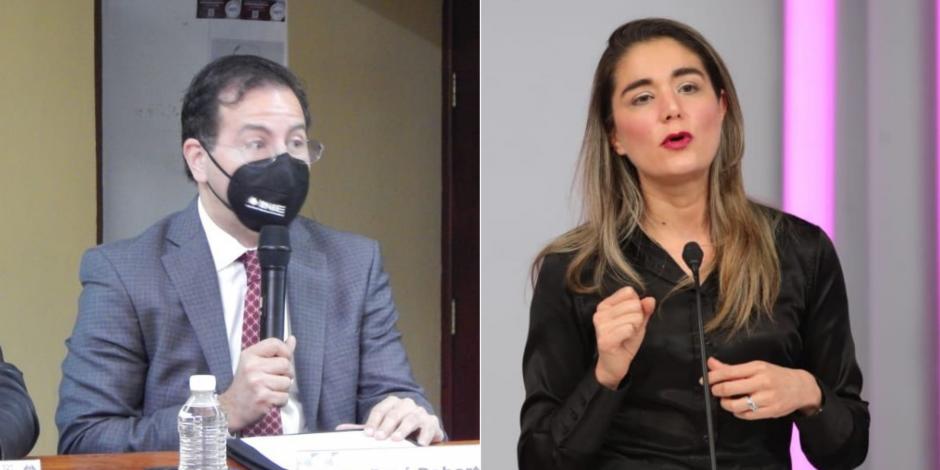 Consejeros electorales José Roberto Ruiz y Dania Ravel