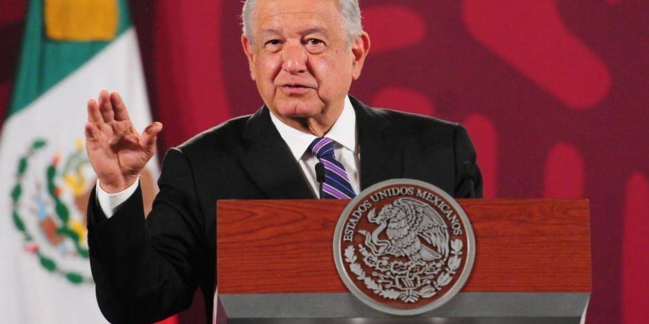 Presidente de México Andrés Manuel López Obrador, durante la conferencia de prensa matutina