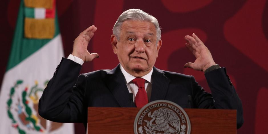 Presidente de México Andrés Manuel López Obrador, durante conferencia de prensa