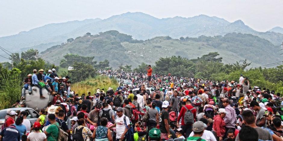 Migrantes en su intento por llegar a Estados Unidos, vía México..